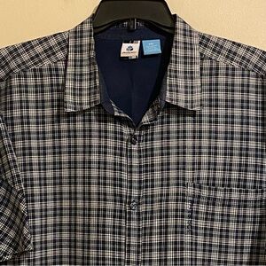 Phys.Sci. Button-Up Shirt Men's Size XXL Short Sleeve Multicolor Plaid Cotton